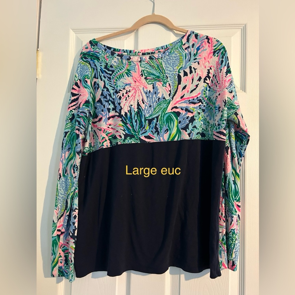 Euc size large lilly pulitzer finn top